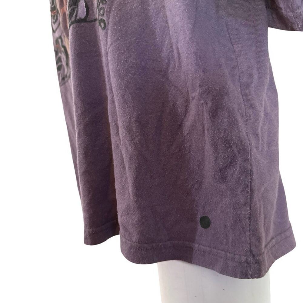 Blue Fish Painted Purple Short Sleeve Art to Wear T Shirt Top 1996 Vintage 1/ L - Picture 8 of 16
